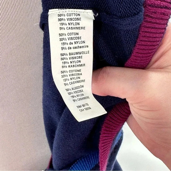 Conditions apply Anthropologie Bedford sweater M blue python cashmere Blend - Picture 11 of 14